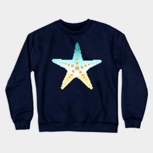 Modern Pixel Ocean Sea Star Crewneck Sweatshirt